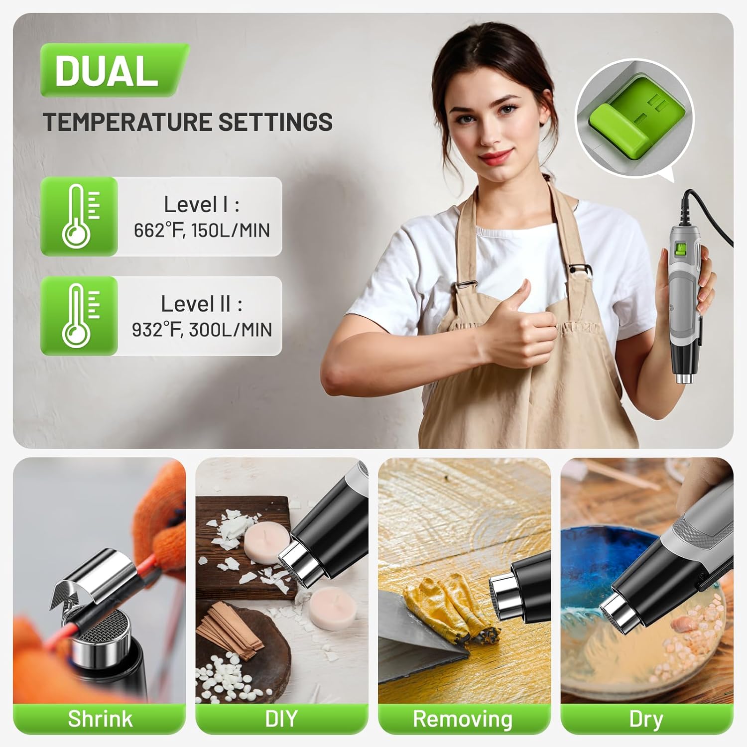 Электрический мини-нагреватель – обзор и цена Craft Heat Gun Dual Temperature Shrink